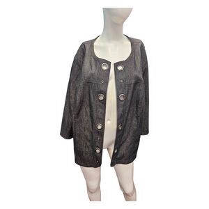 New York Clothing Gray Blazer Womens size 3X Plus Size